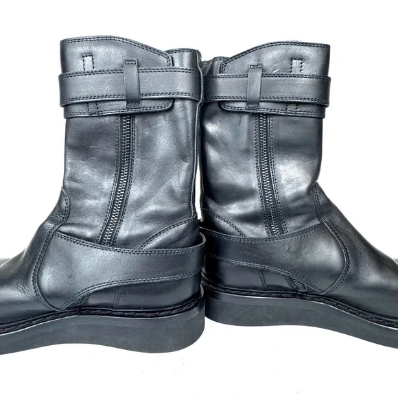 Ann Demeulemeester black triple buckle moto combat creeper women’s boots size 37 - Picture 13 of 16